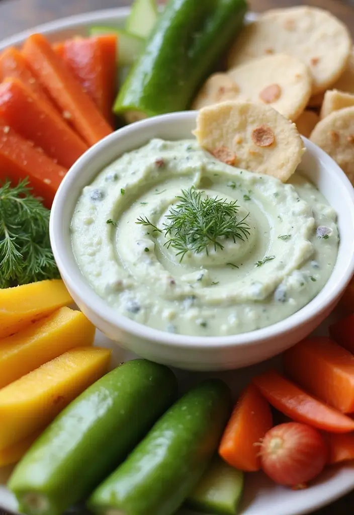 25 Healthy Dip Recipes for Clean Eating Snacks - 16. Creamy Dill Cucumber Dip