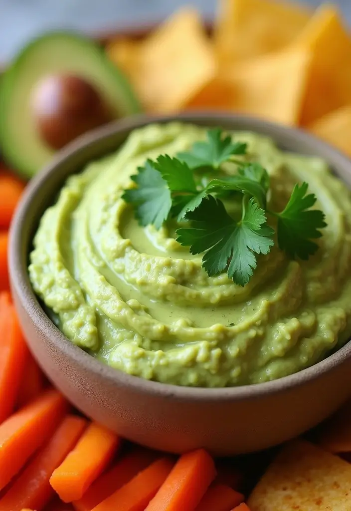 25 Healthy Dip Recipes for Clean Eating Snacks - 18. Spicy Avocado Cilantro Dip