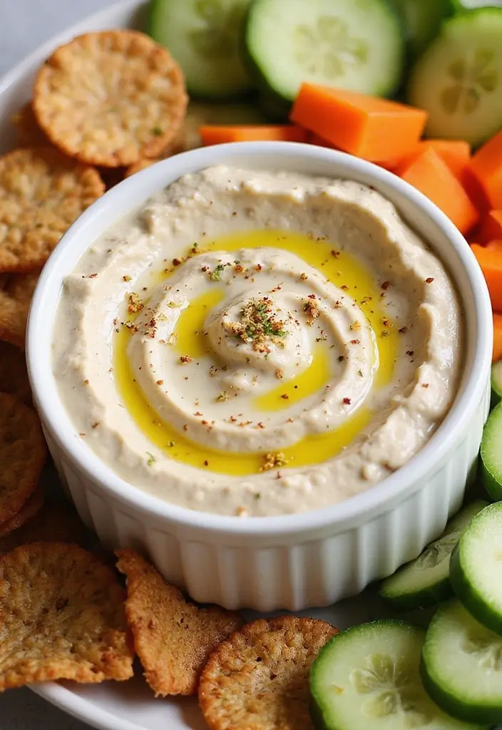 25 Healthy Dip Recipes for Clean Eating Snacks - 24. Roasted Garlic White Bean Dip