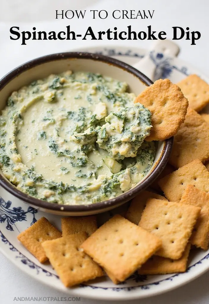 25 Healthy Dip Recipes for Clean Eating Snacks - 4. Creamy Spinach Artichoke Dip
