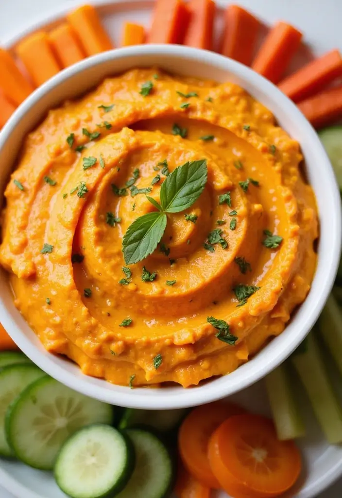 25 Healthy Dip Recipes for Clean Eating Snacks - 6. Carrot Ginger Dip
