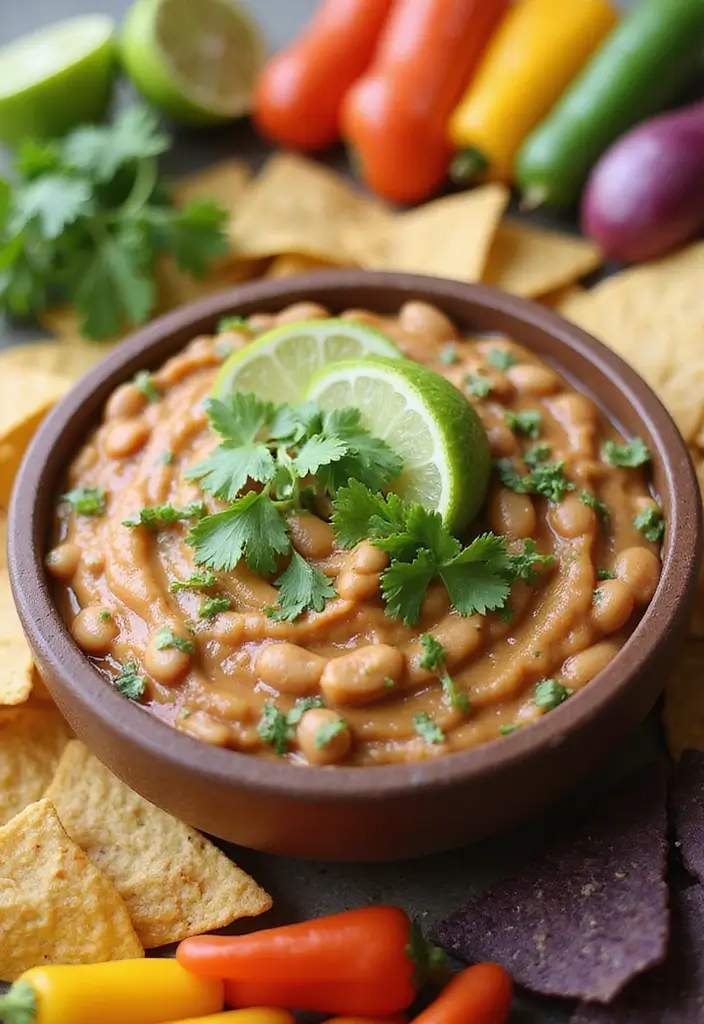 25 Healthy Dip Recipes for Clean Eating Snacks - 7. Cilantro Lime Bean Dip
