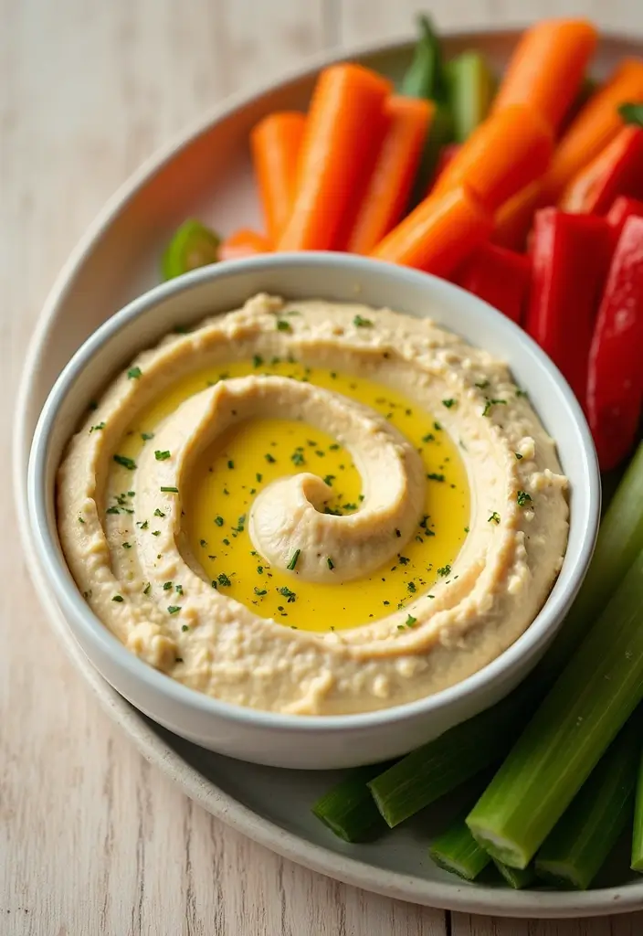 25 Healthy Vegetable Dip Recipes for Clean Eating Snacks - 1. Classic Hummus