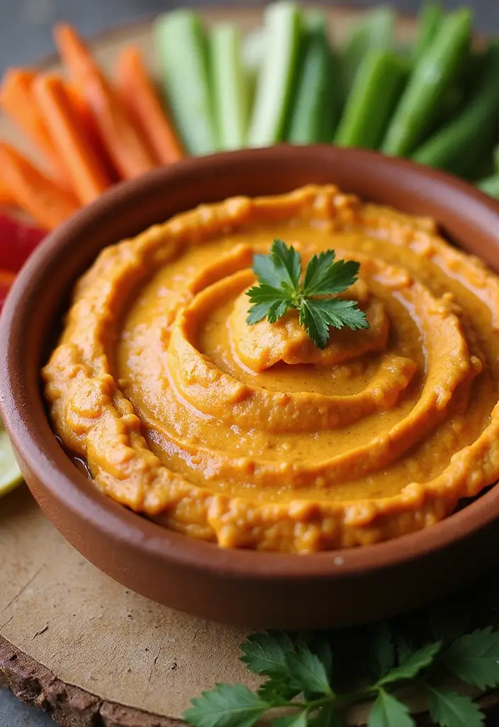 25 Healthy Vegetable Dip Recipes for Clean Eating Snacks - 15. Sweet Potato Dip