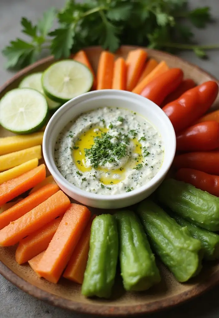 25 Healthy Vegetable Dip Recipes for Clean Eating Snacks - 24. Herb and Garlic Olive Oil Dip