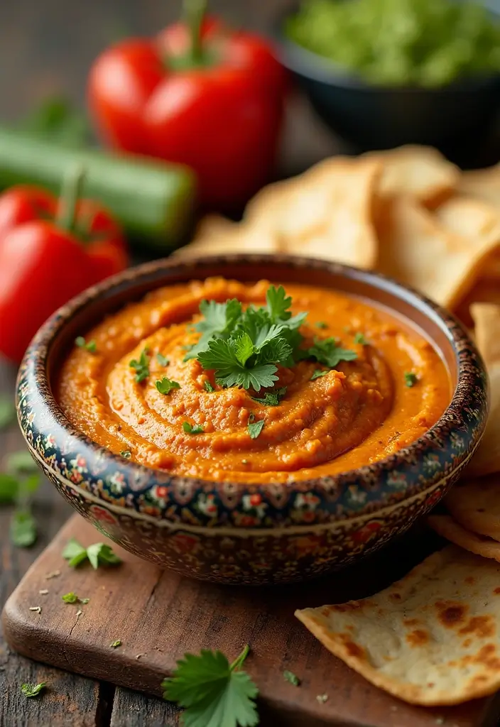 25 Healthy Vegetable Dip Recipes for Clean Eating Snacks - 25. Moroccan Spiced Dip