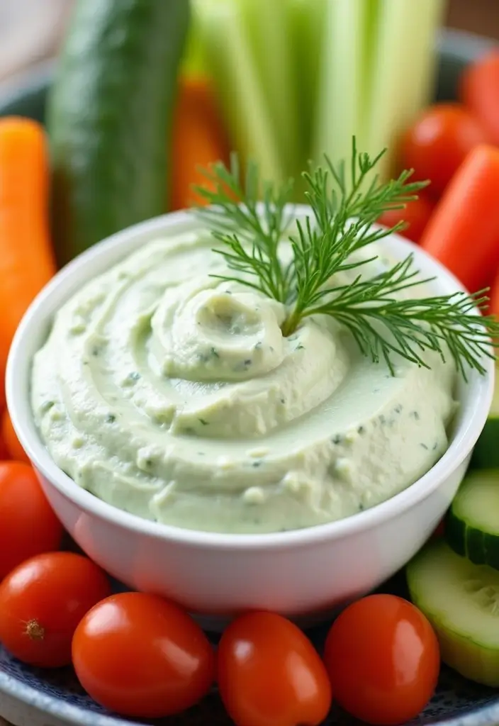 25 Healthy Vegetable Dip Recipes for Clean Eating Snacks - 5. Cucumber Dill Dip