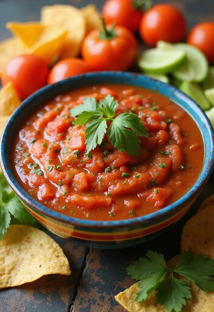 25 Healthy Vegetable Dip Recipes for Clean Eating Snacks - 9. Tomato Salsa Dip
