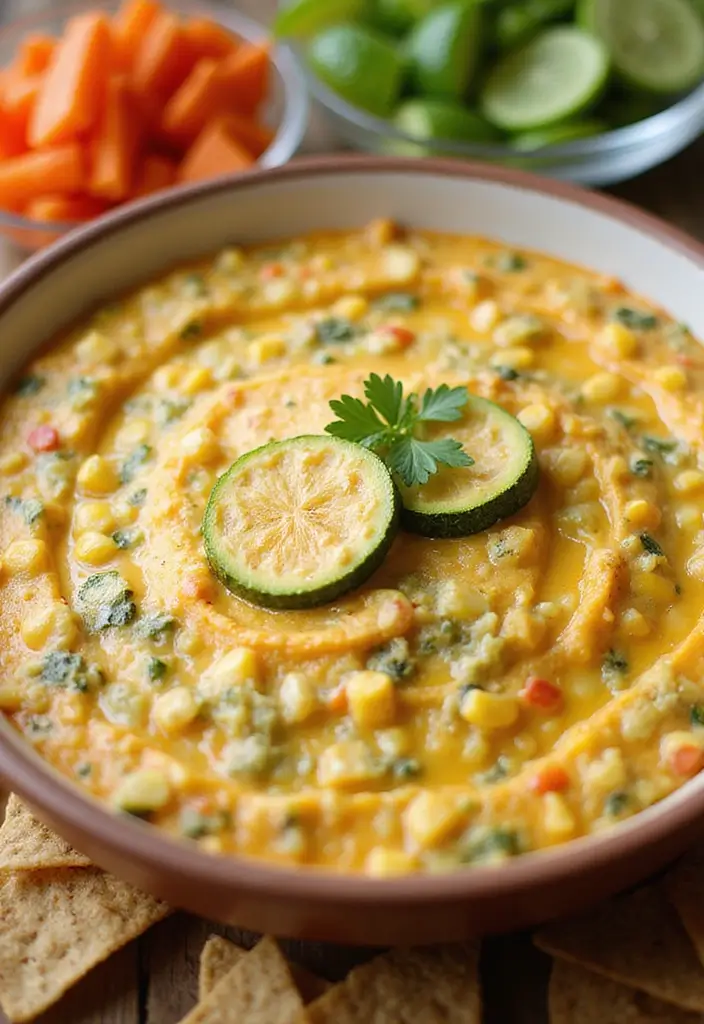 25 Hot Cheese Dip Recipes for Melty Goodness - 20. Cheesy Zucchini and Corn Dip