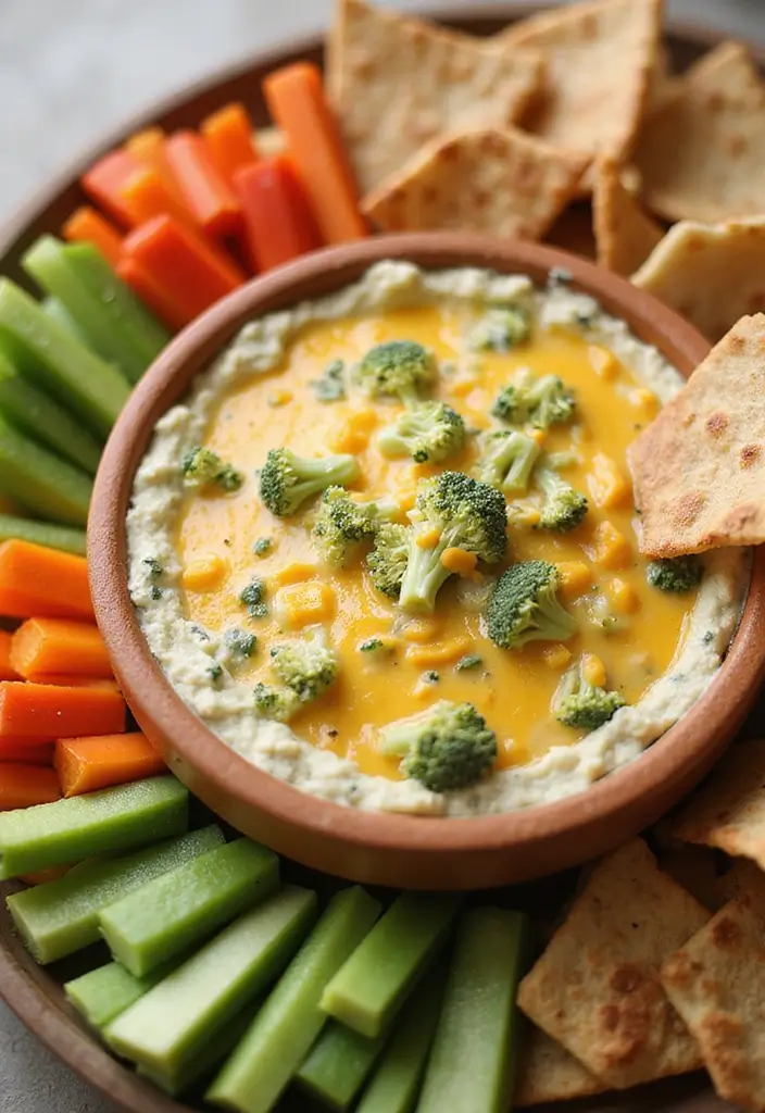 25 Hot Cheese Dip Recipes for Melty Goodness - 23. Cheesy Broccoli and Cheddar Dip
