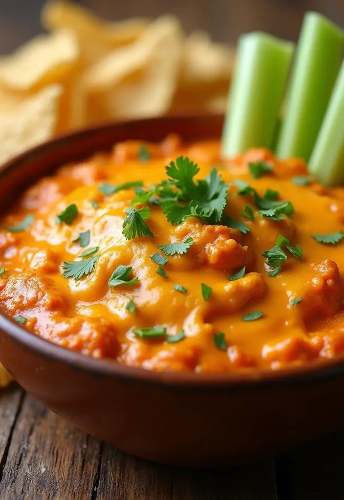 25 Hot Cheese Dip Recipes for Melty Goodness - 6. Cheesy Buffalo Chicken Dip