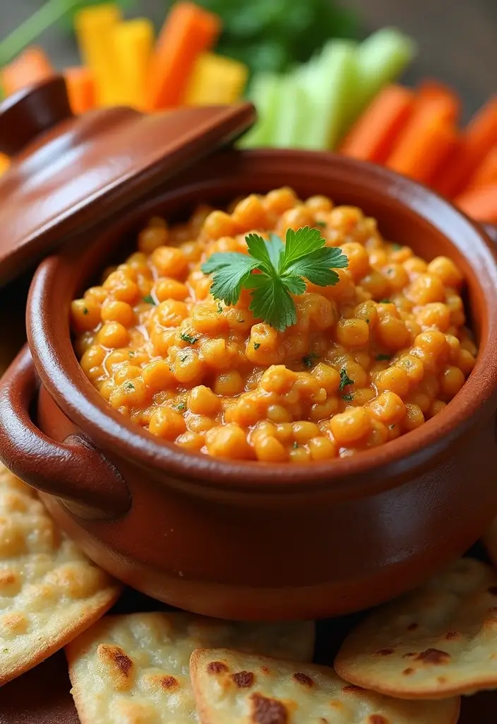25 Hot Crock Pot Dip Recipes That Keep Guests Coming Back - 13. Mediterranean Chickpea Dip