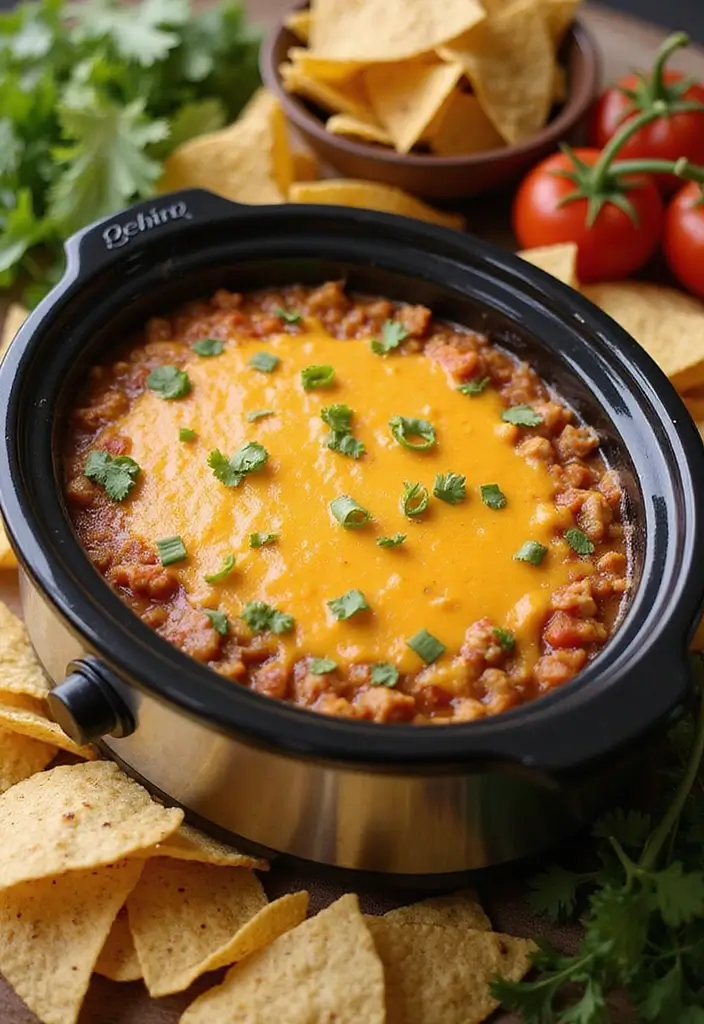 25 Hot Crock Pot Dip Recipes That Keep Guests Coming Back - 18. Cheese and Chorizo Dip