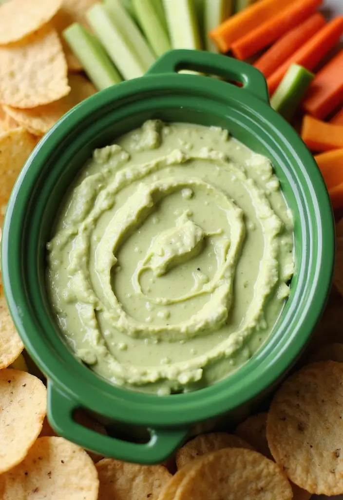 25 Hot Crock Pot Dip Recipes That Keep Guests Coming Back - 23. Avocado and Cream Cheese Dip