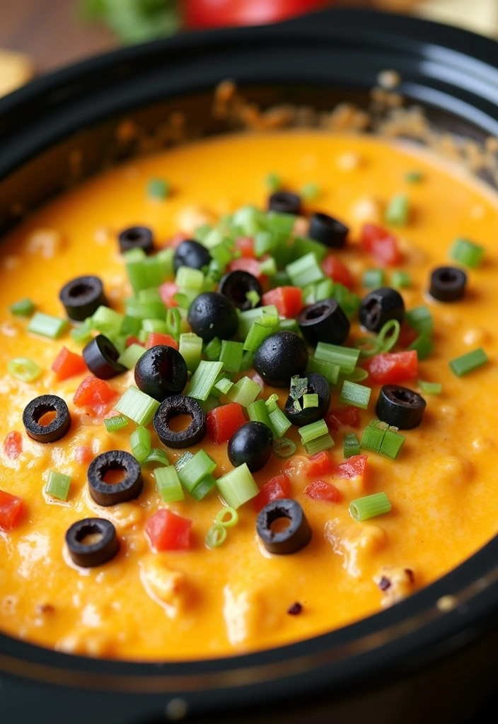 25 Hot Crock Pot Dip Recipes That Keep Guests Coming Back - 3. Loaded Nacho Cheese Dip