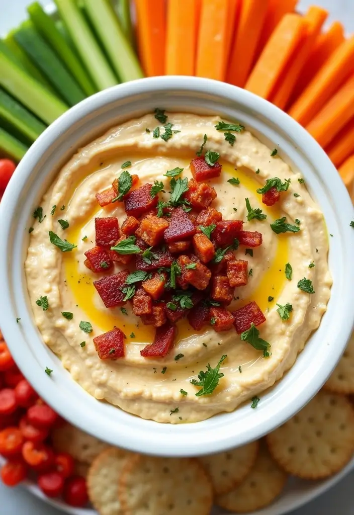 25 Hot Crock Pot Dip Recipes That Keep Guests Coming Back - 4. Creamy Bacon Ranch Dip