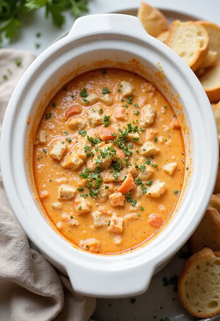 25 Hot Crock Pot Dip Recipes That Keep Guests Coming Back - 5. Hot Crab Dip