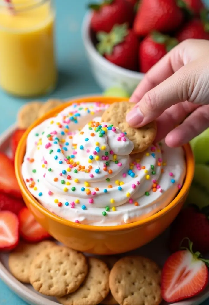 25 Sweet Cream Cheese Dip Recipes for Desserts and Parties - 13. Funfetti Cake Batter Dip