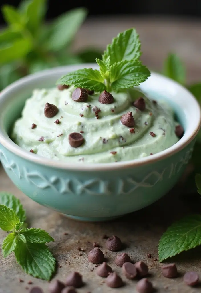 25 Sweet Cream Cheese Dip Recipes for Desserts and Parties - 16. Mint Chocolate Chip Dip
