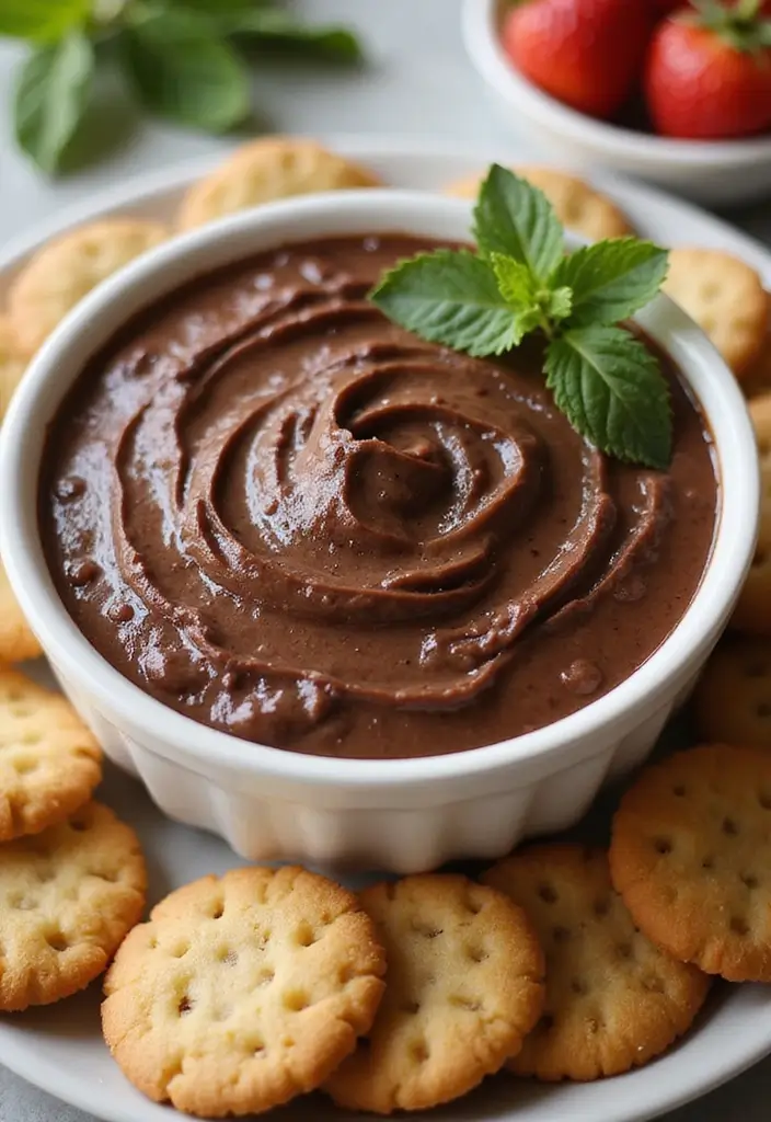 25 Sweet Cream Cheese Dip Recipes for Desserts and Parties - 18. Chocolate Mint Pudding Dip