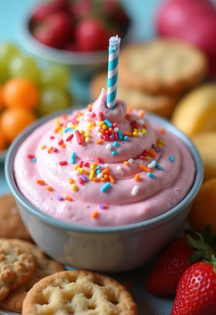 25 Sweet Cream Cheese Dip Recipes for Desserts and Parties - 20. Birthday Cake Dip