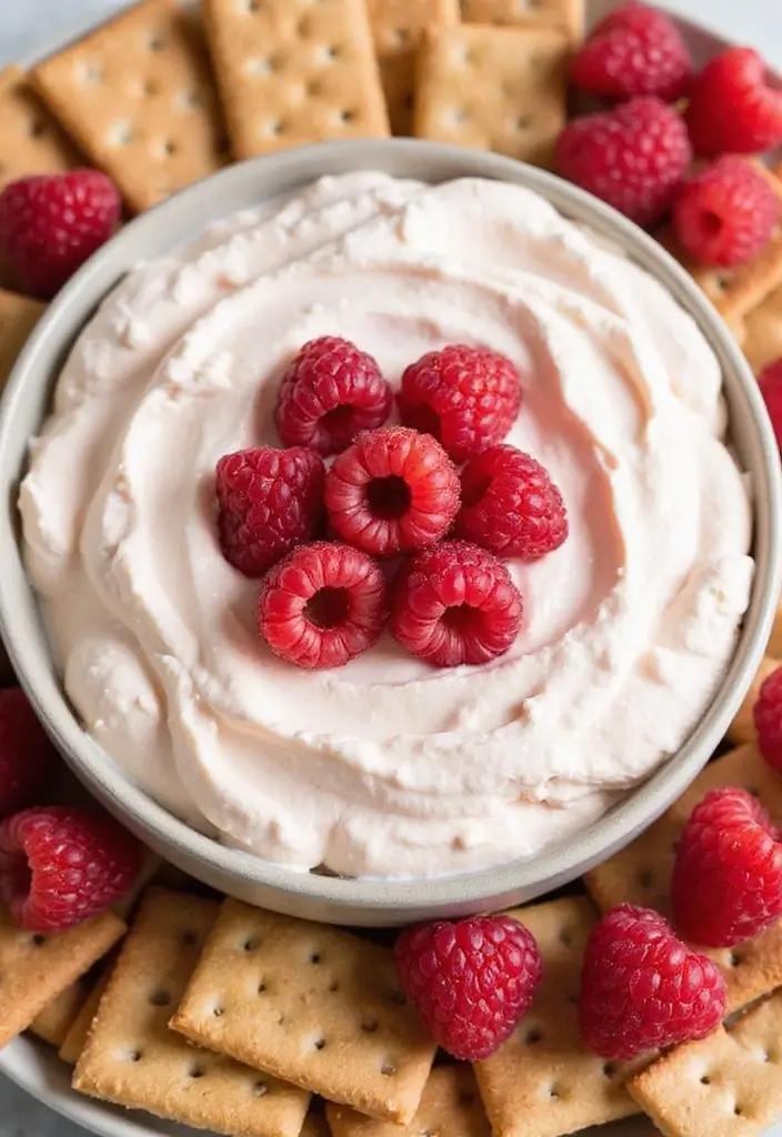 25 Sweet Dry Dip Mix Recipes to Make at Home - 9. Raspberry Cheesecake Dip