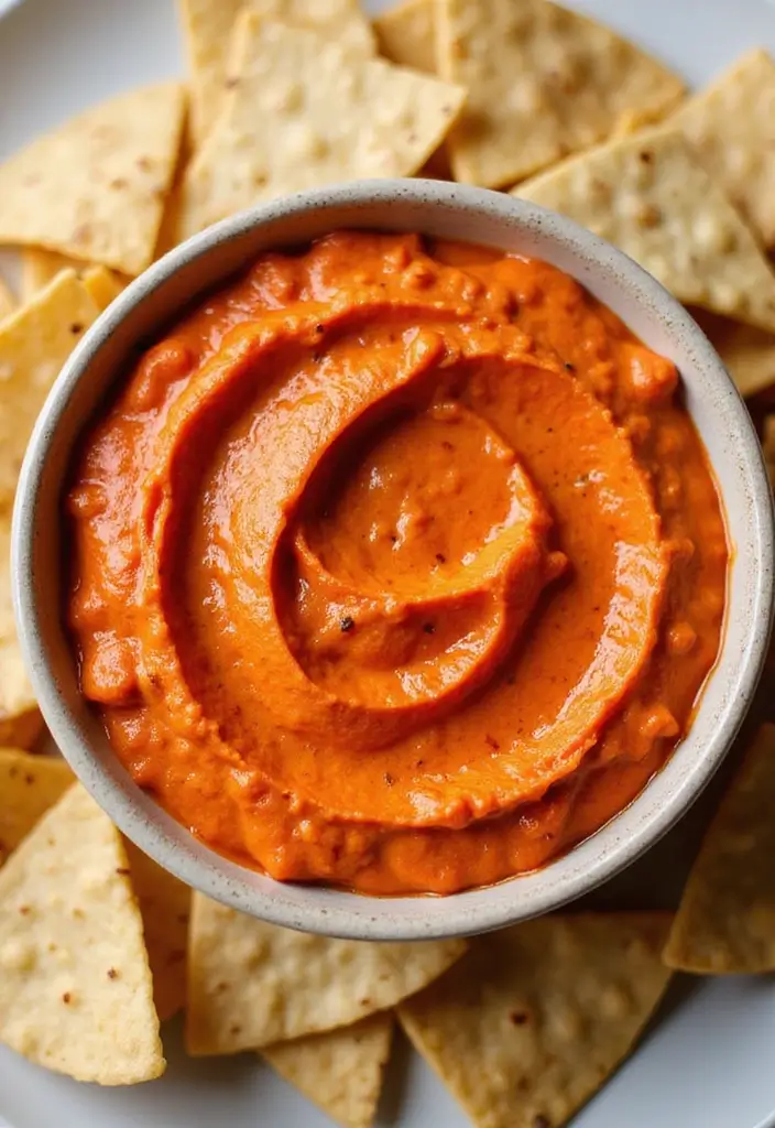 25 Tortilla Chip Dip Recipes You’ll Want Again and Again - 12. Roasted Red Pepper Dip