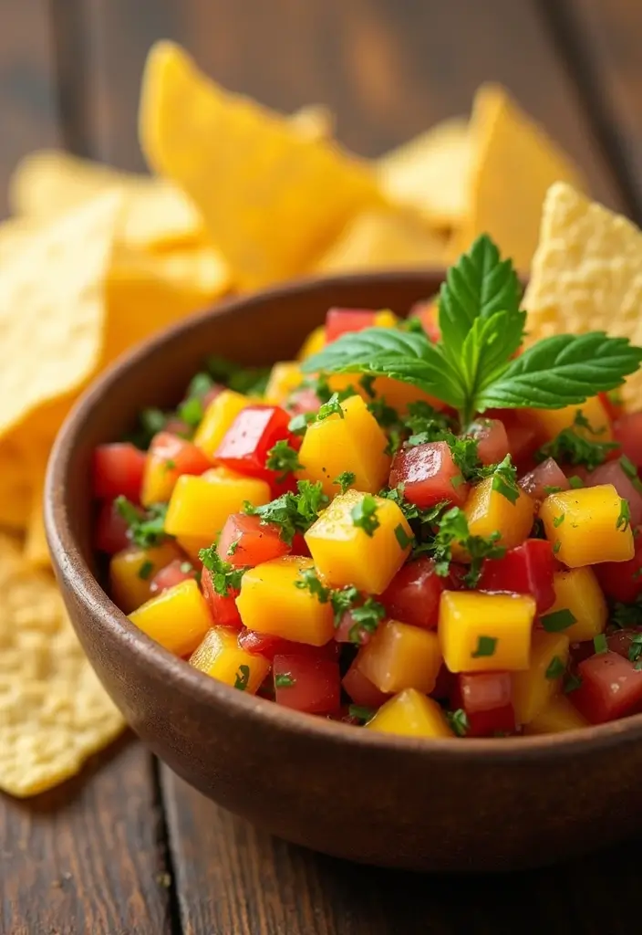 25 Tortilla Chip Dip Recipes You’ll Want Again and Again - 15. Mango Salsa