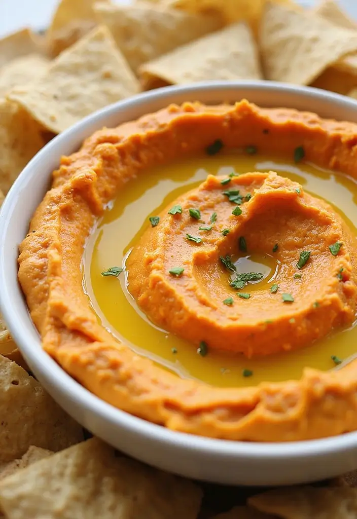 25 Tortilla Chip Dip Recipes You’ll Want Again and Again - 16. Sweet Potato Hummus