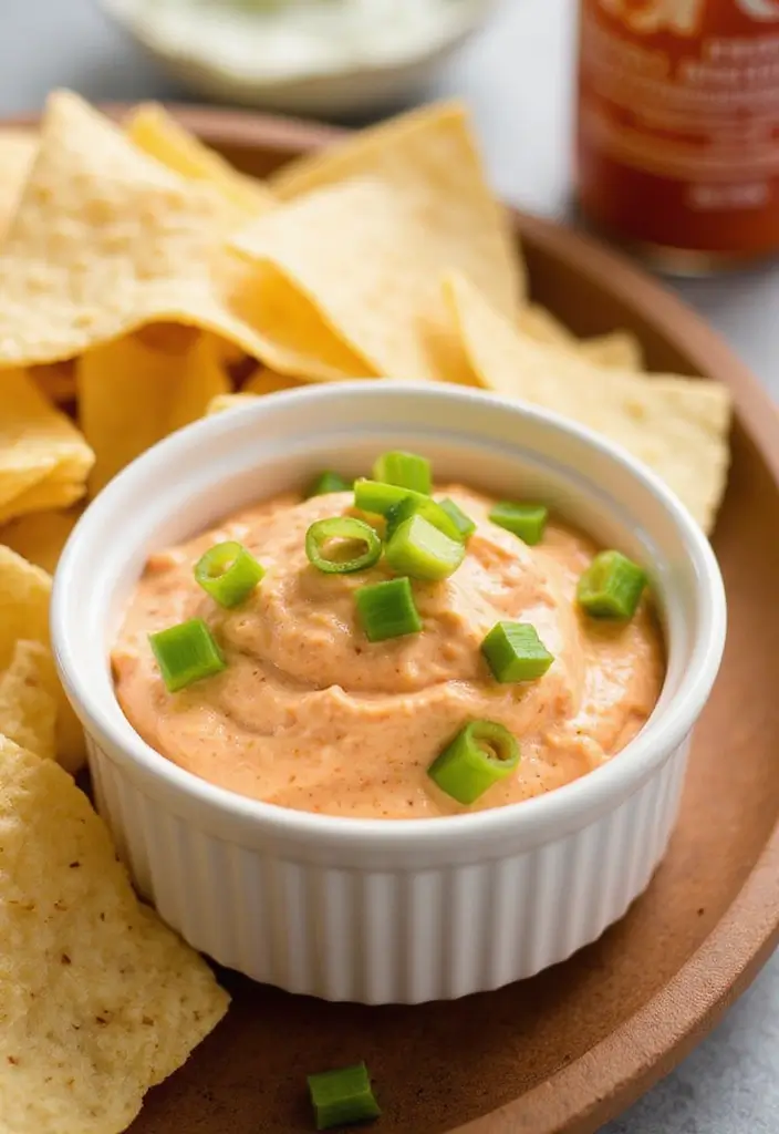 25 Tortilla Chip Dip Recipes You’ll Want Again and Again - 20. Sriracha Cream Cheese Dip