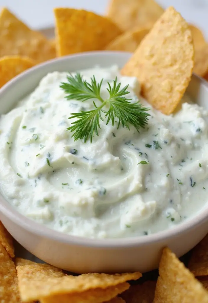 25 Tortilla Chip Dip Recipes You’ll Want Again and Again - 23. Cucumber Dill Dip