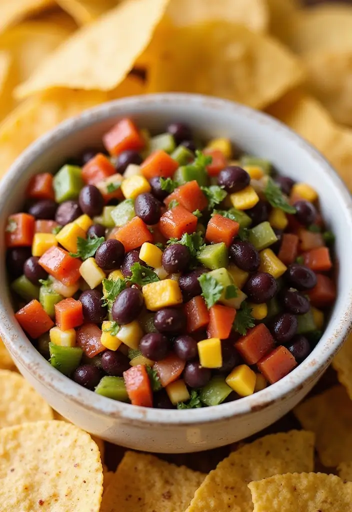 25 Tortilla Chip Dip Recipes You’ll Want Again and Again - 4. Black Bean and Corn Salsa