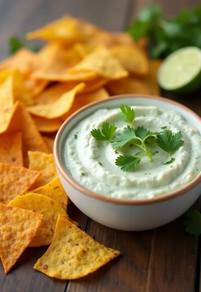 25 Tortilla Chips and Dip Recipes Perfect for Sharing - 10. Cilantro Lime Dip