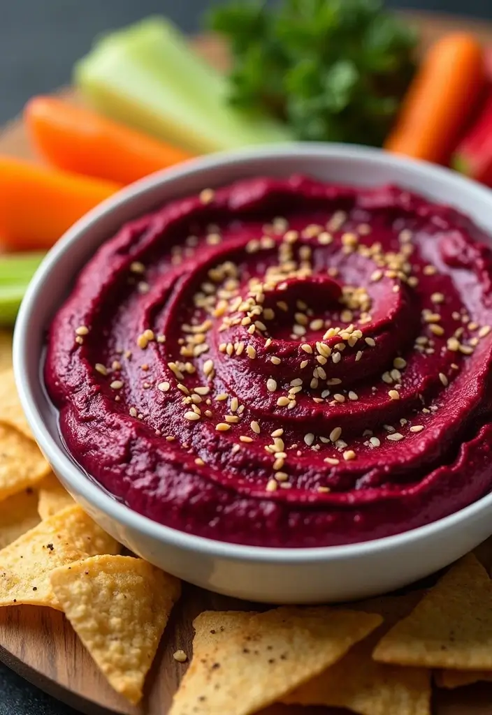 25 Tortilla Chips and Dip Recipes Perfect for Sharing - 13. Beetroot Dip
