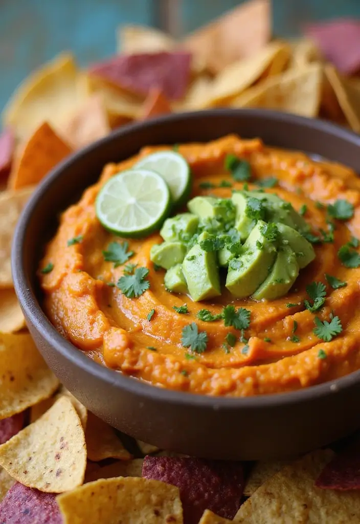 25 Tortilla Chips and Dip Recipes Perfect for Sharing - 17. Sweet Potato and Avocado Dip