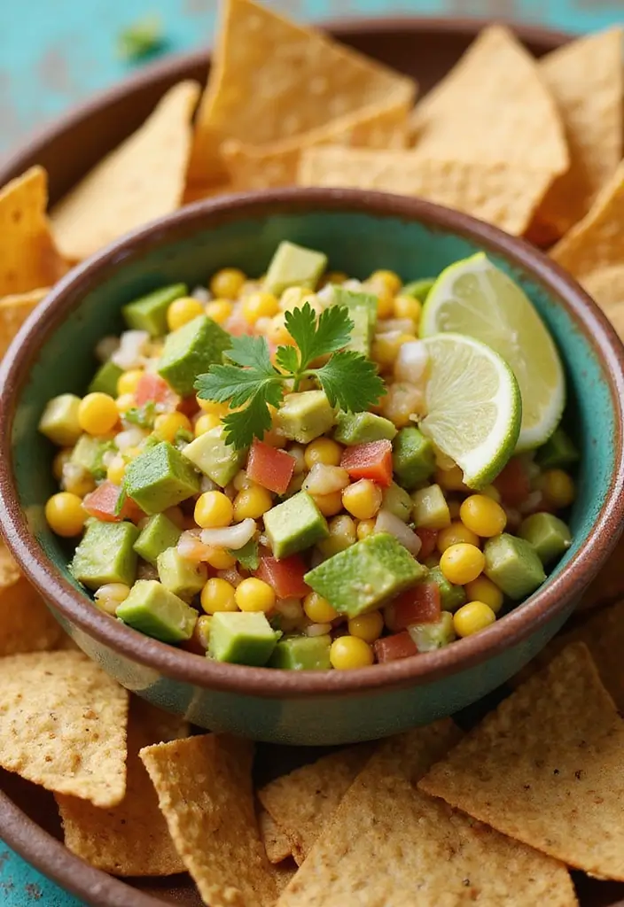 25 Tortilla Chips and Dip Recipes Perfect for Sharing - 23. Sweet Corn and Avocado Salsa