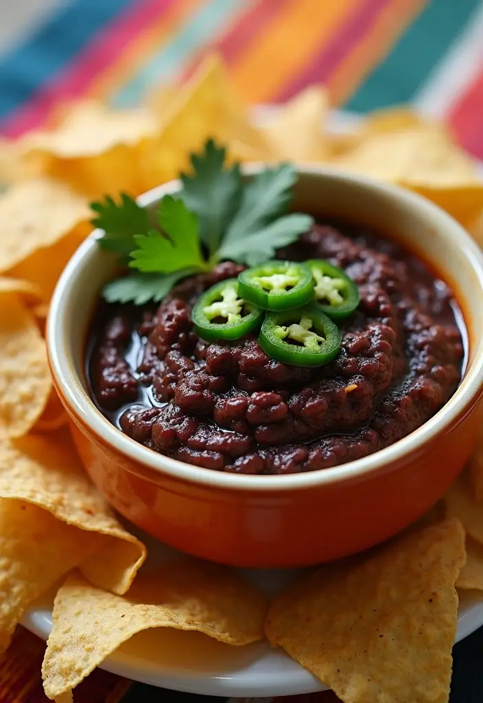 25 Tortilla Chips and Dip Recipes Perfect for Sharing - 3. Spicy Black Bean Dip
