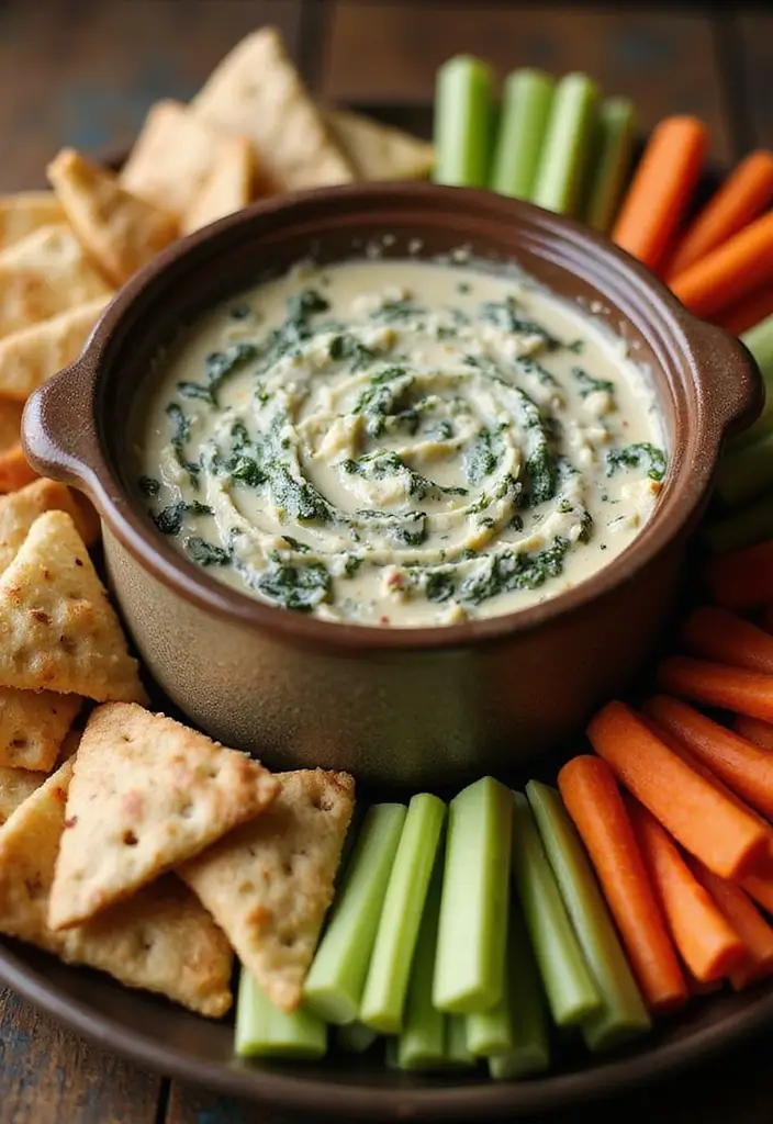 25 Two Quart Crockpot Dip Recipes That Work Every Time - 1. Cheesy Spinach Artichoke Dip