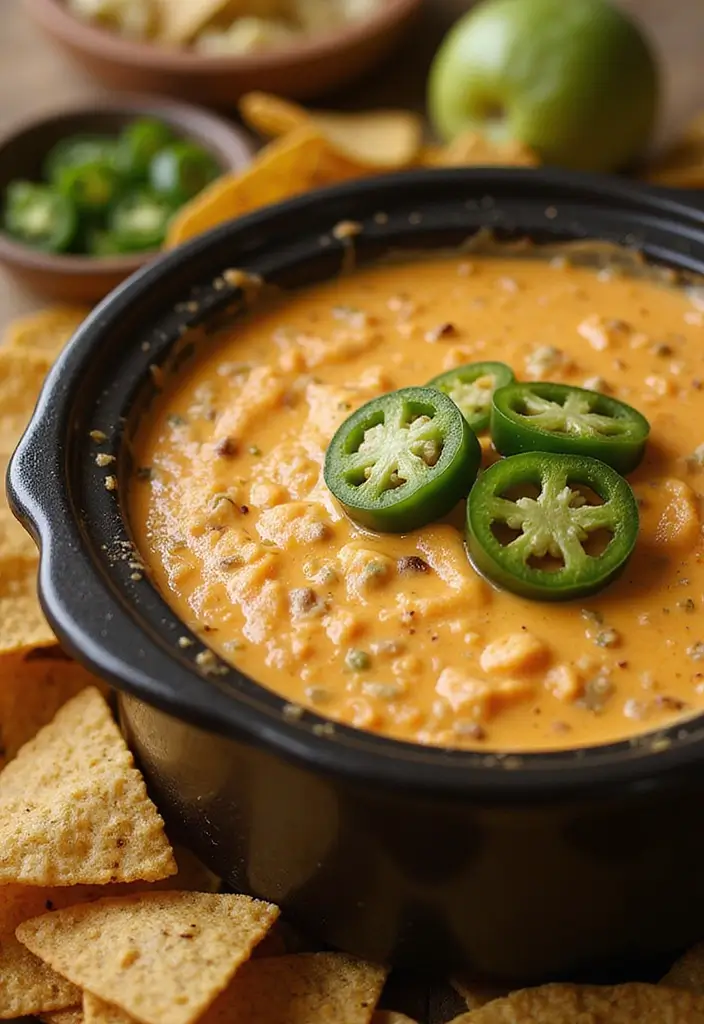 25 Two Quart Crockpot Dip Recipes That Work Every Time - 17. Jalapeño Cheese Dip