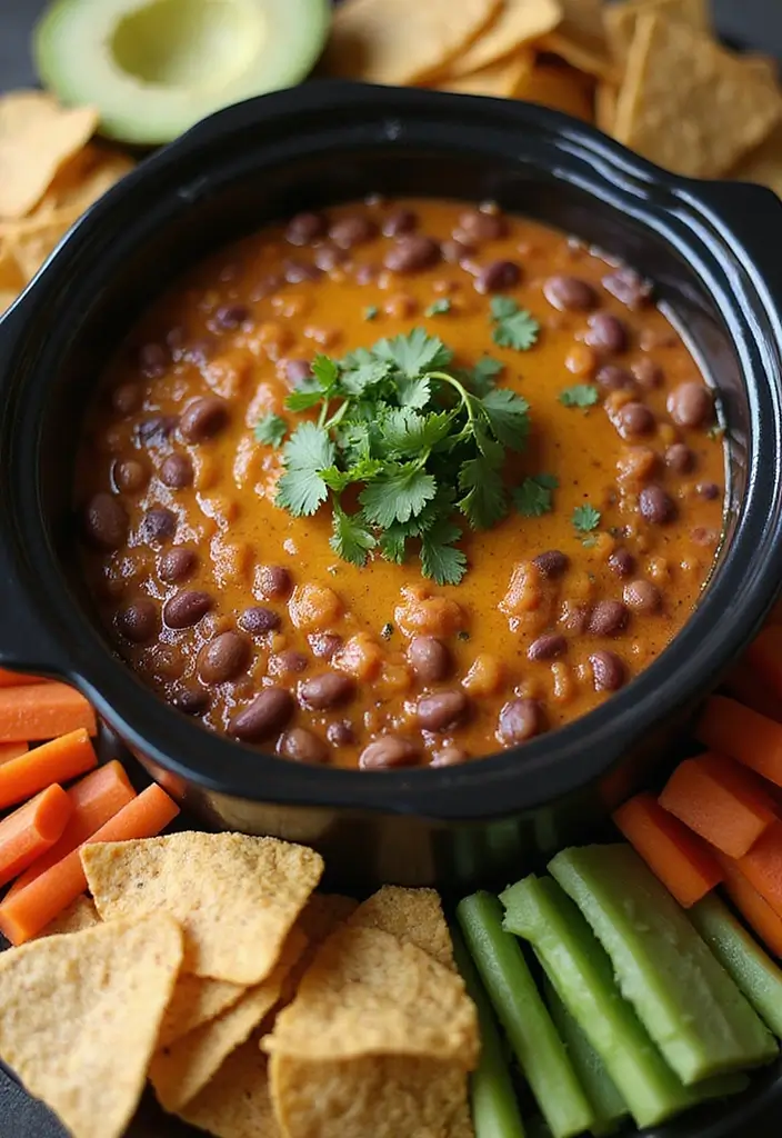 25 Two Quart Crockpot Dip Recipes That Work Every Time - 2. Southwest Black Bean Dip