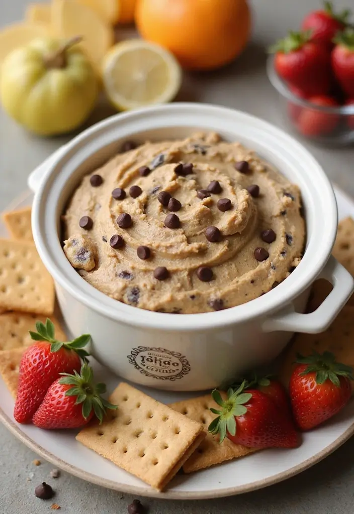 25 Two Quart Crockpot Dip Recipes That Work Every Time - 21. Chocolate Chip Cookie Dough Dip