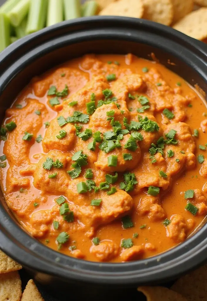 25 Two Quart Crockpot Dip Recipes That Work Every Time - 3. Creamy Buffalo Chicken Dip