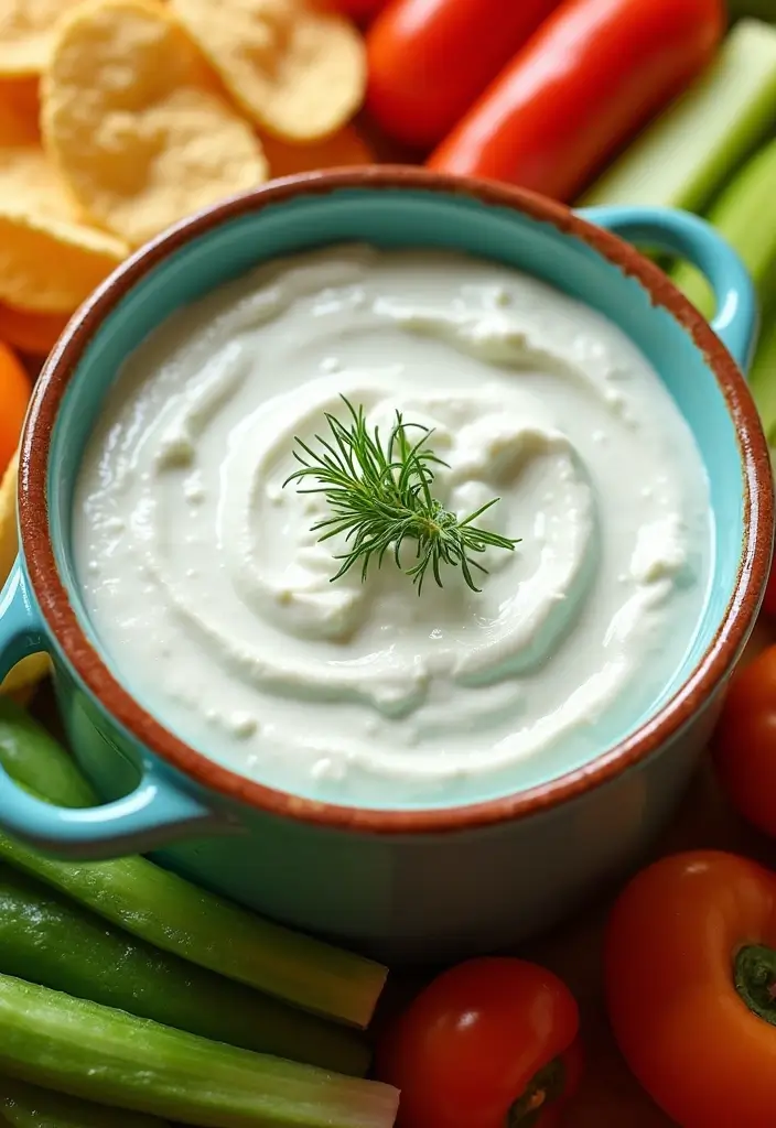 25 Two Quart Crockpot Dip Recipes That Work Every Time - 8. Greek Yogurt Dill Dip