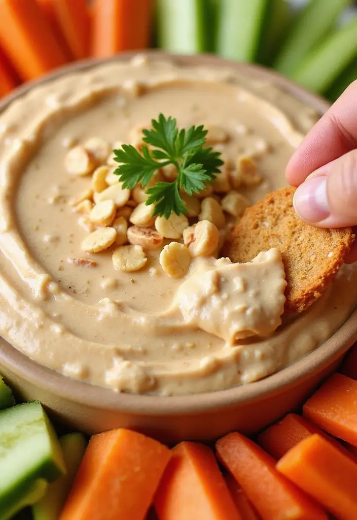 26 Cowboy Dip Recipes Baked and Inspired by All Recipes - 22. Thai Peanut Cowboy Dip