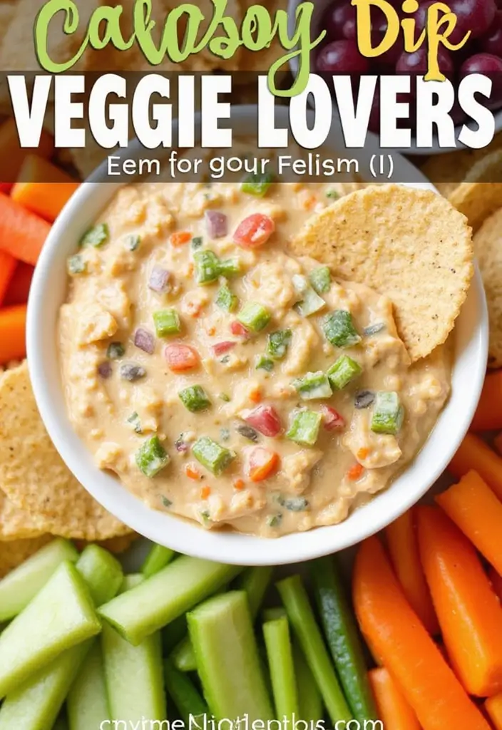26 Cowboy Dip Recipes Baked and Inspired by All Recipes - 24. Veggie Lovers Cowboy Dip