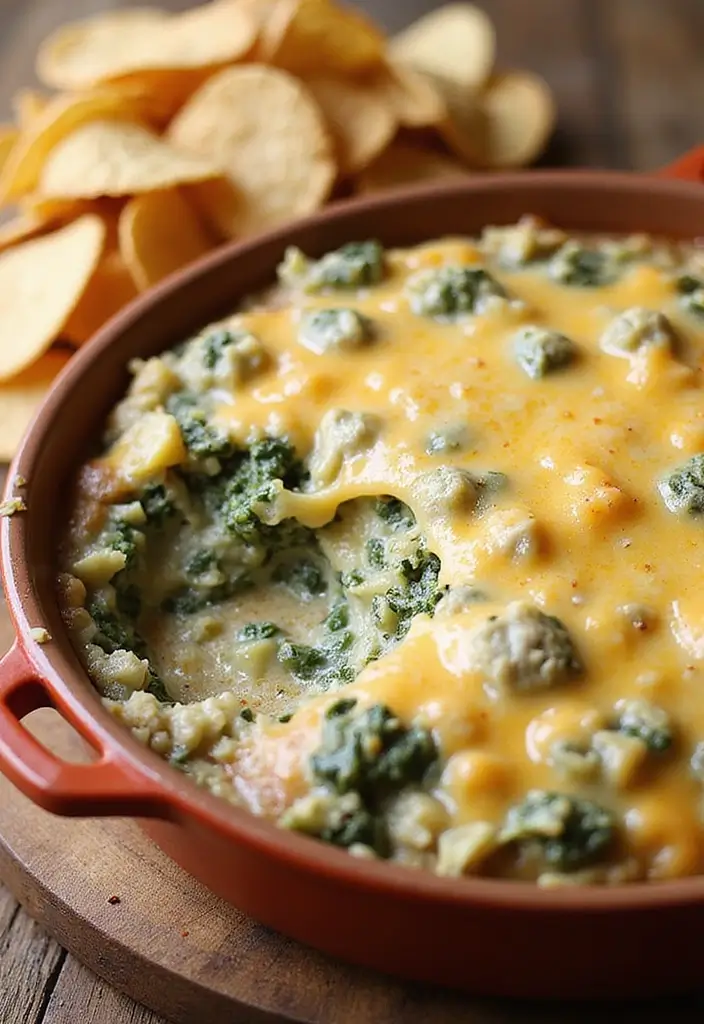 26 Cowboy Dip Recipes Baked and Inspired by All Recipes - 7. Spinach Artichoke Cowboy Dip