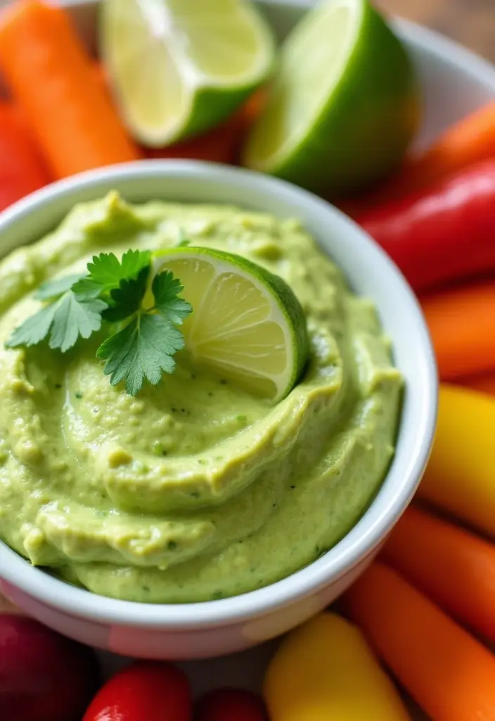 26 Dairy Free Dip Recipes That Are Creamy and Tasty - 1. Creamy Avocado Lime Dip