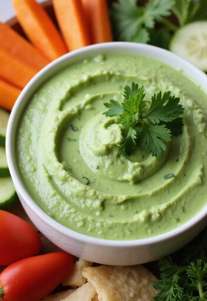 26 Dairy Free Dip Recipes That Are Creamy and Tasty - 18. Green Goddess Dip