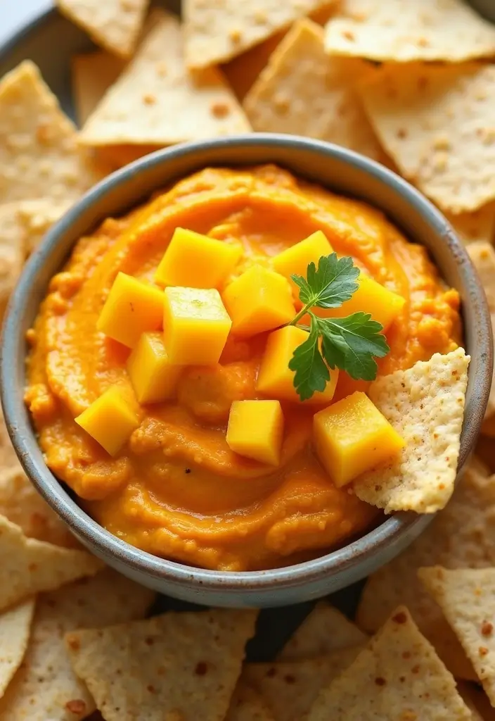 26 Dairy Free Dip Recipes That Are Creamy and Tasty - 20. Sweet and Spicy Mango Dip