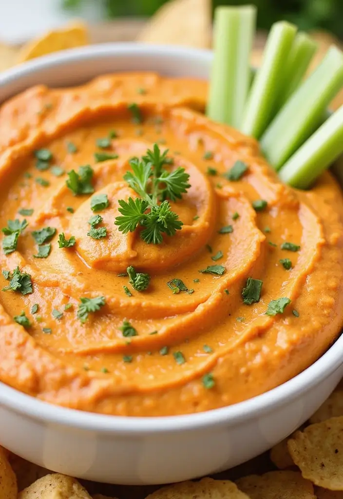 26 Dairy Free Dip Recipes That Are Creamy and Tasty - 23. Creamy Vegan Buffalo Dip